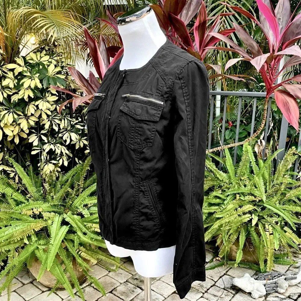 Express Black Utility Cargo Jacket - Picture 6 of 10